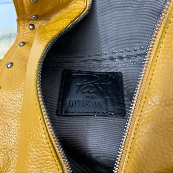 Patti for Hung on U - Yellow Leather Sling/Crossbody Bag - Picture 9 of 15